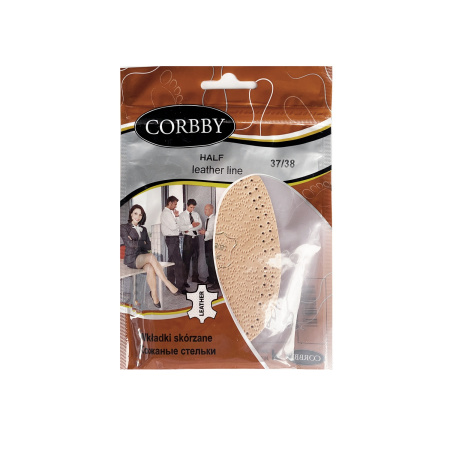 Полустельки под мысок HALF (кожа+латекс+уголь) 37/38 CORBBY