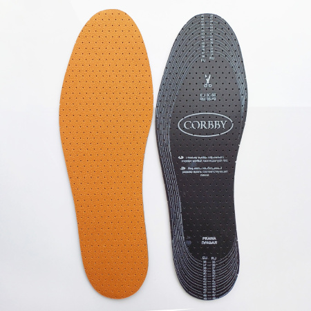 Стельки вырезные демисезонные UNILEDER XL (35-49) (кожа+латекс) CORBBY